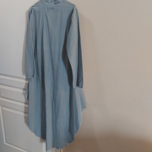 Woman Shirt-dress Longsleeve Blue Size Large - Picture 5 of 15